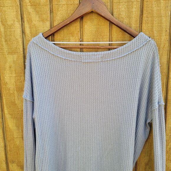 Free People We The Free North Shore Tunic Waffle Knit Tunic Grey Womens Size XS - Picture 4 of 9